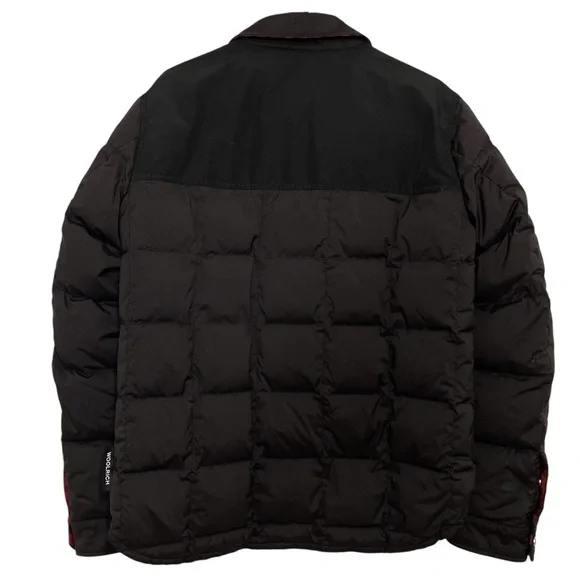WOOLRICH Reversible Puffer Jacket Men S Buffalo Checked Goose Down Feathers Snap - Picture 6 of 16
